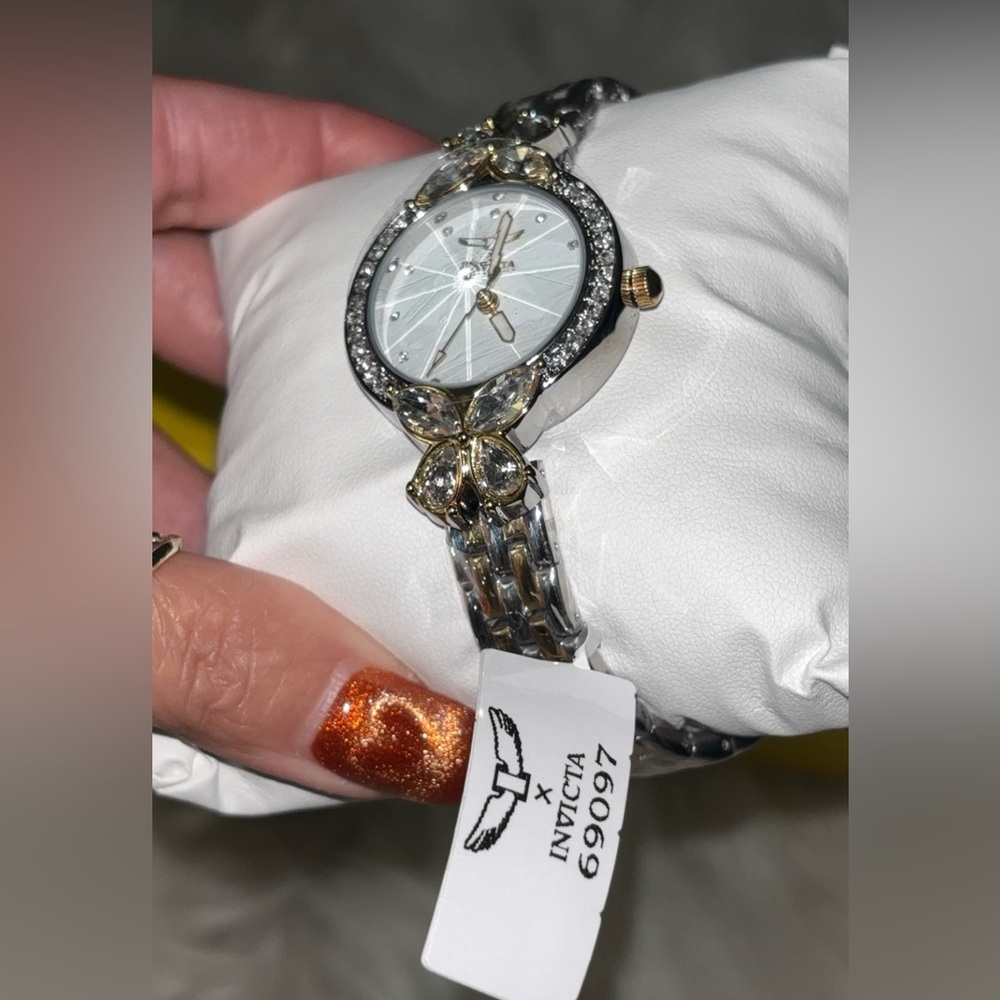 Invicta Women's Silver and Gold Crystal Watch- Brand new! Giftable
